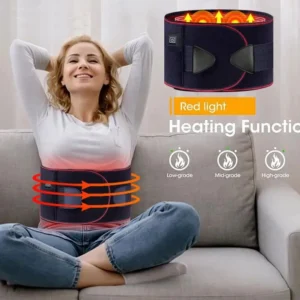 Electric Heating Belt with Adjustable Temperature Vibration Massage Waist Warmth and Hot Compress Belt